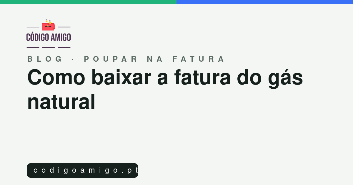 Capa: Como baixar a fatura do gás natural
